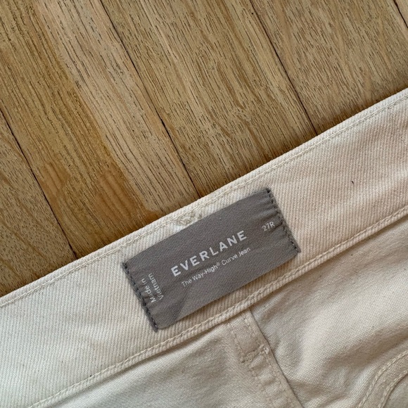 Everlane Way High Curve Jean in Ecru 27R - Picture 4 of 4